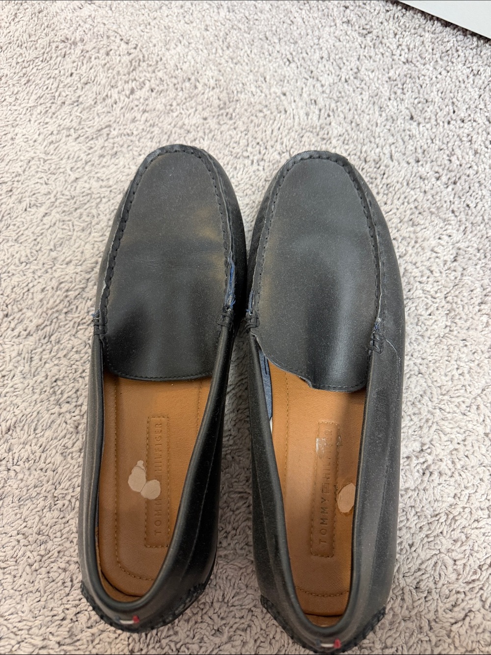 Tommy Hilfiger Black Slip-On Loafers
